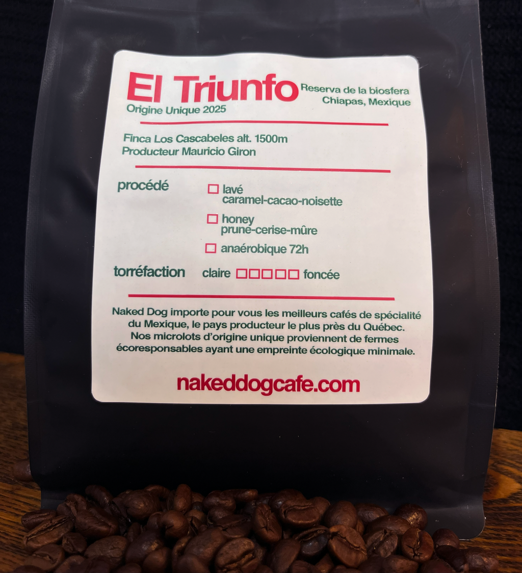 El Triunfo, anaérobique 72h, torréfié 300g